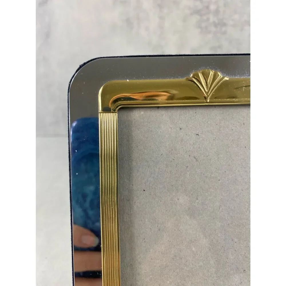 Elegant Gold and Silver Hollywood Regency Photo Frame - Art Deco 3.5x 5” photo
